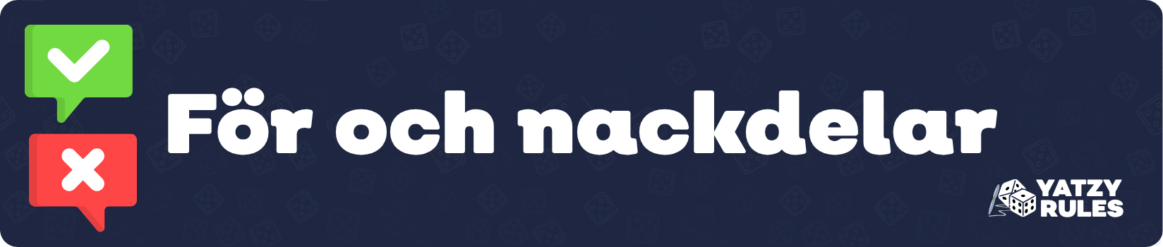 För och nackdelar
